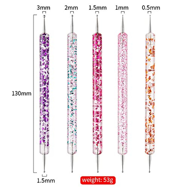 Juego de pinsel para decoración de uñas, 20 piezas de pinsel Nageldesign Malerei, pinsel de diseño de arte de uñas profesional, pinsel de delineador fino para uñas, rosa