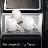 Cafetera espresso totalmente automática Siemens EQ700, pantalla TFT a color grande, 36 bebidas frías y calientes, cerveza fría, función 2 tazas, control por aplicación, sistema de limpieza automático, acero inoxidable negro, TQ717D03