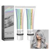 Color de cabello Plata Gris Plata Color de cabello natural Crema Color de cabello temporal Crema Color de cabello gris Crema Tinte para el cabello plateado semipermanente para todo tipo de cabello 2 piezas Naty Shop Tinte para el cabello Título predeterminado