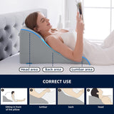 Almohada de Lectura para Cama y Sofá - Almohada de Plumas con Memoria de Memoria - Almohada de Respaldo Ergonómica - Perfecta para Apoyar la Espalda Mientras Te Relajas, Juegas, Lees o Miras TV - Ancha
