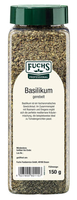 - Basilikum gerebelt | Mediterranes Gewürzkraut für Großverbraucher | Mit praktischem Streuaufsatz | 150 g de Streuer grande