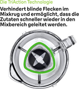 Braun Powerblend 1 JB1050WH - Batidora de pie con 1,5 L de vidrio para mezclar, Küchenhelfer Zum Zerkleinern, Pürieren & Mixen, función Ice-Crush, 2 Geschwindigkeiten, 600 Watt, Weiß Kitchen Naty Shop