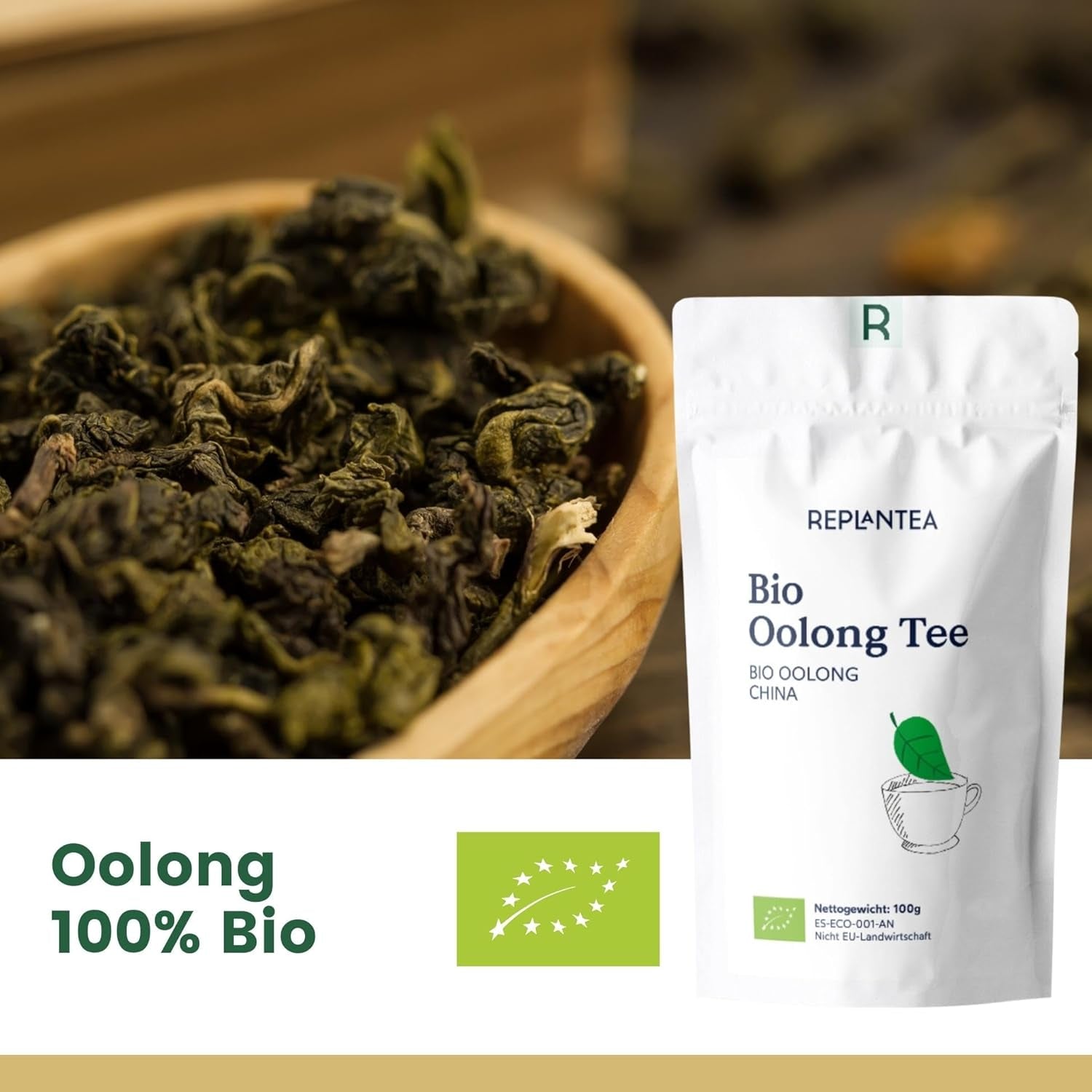 Té Oolong Bio 100 G (50 tazas) | Té Tie Guan Yin Oolong REPLANTAR
