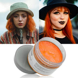 Color de cabello temporal, tono de cabello para peinar para hombres y mujeres, pomada para cabello natural, cera para teñir el cabello para fiestas, cosplay y Halloween, 4.23 oz (gris plateado) Naty Shop Tinte para el cabello 8 naranja