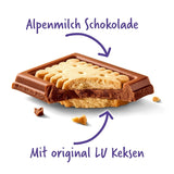 Milka LU – Chocolate con leche alpino con galletas LU crujientes – 87g