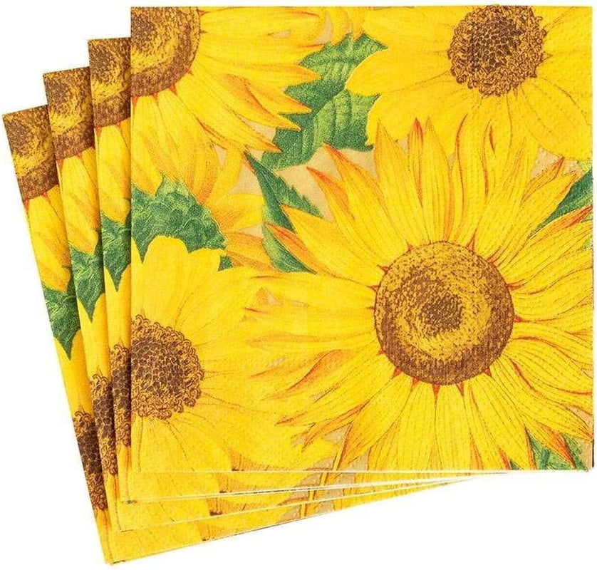 Servilletas de papel de girasol, paquete de 20 unidades