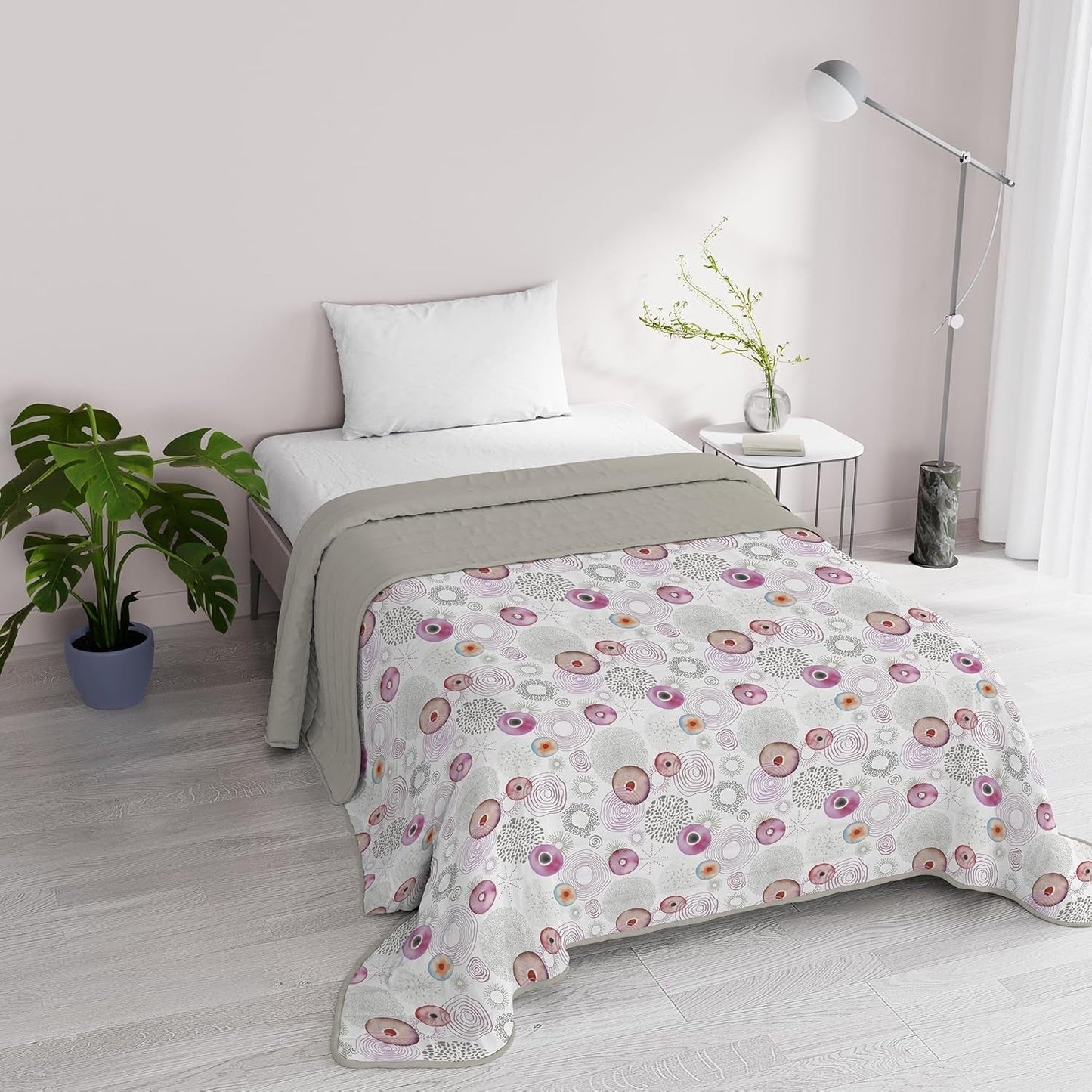 Fantasy Ropa de Cama Italiana Microfibra Verano 1,5 Plazas Murrine Colchas y Edredones Naty Shop Morpheus 1 Posto E Mezzo