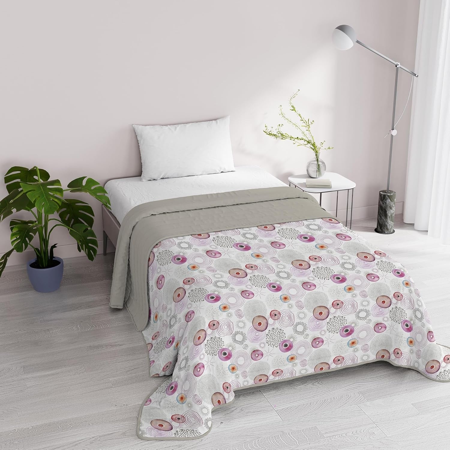 Fantasy Ropa de Cama Italiana Microfibra Verano 1,5 Plazas Murrine Colchas y Edredones Naty Shop Morpheus 1 Posto E Mezzo