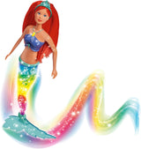 Simba 105733656 - Steffi Love Muñeca Sirena Brillante (39 cm) - Sirena Brillante Que Cambia de Color Arco Iris Luminoso Juguete Impermeable para Niños de 3 años en adelante