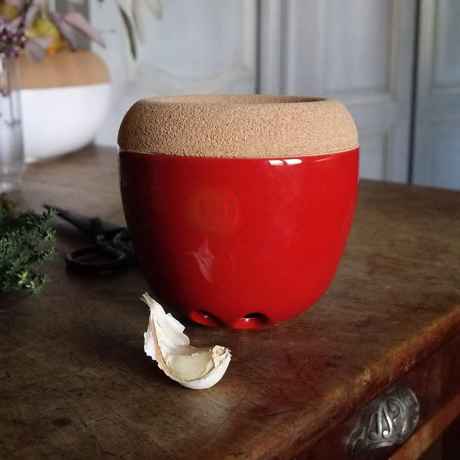 EH348763 Olla para ajos, cerámica, 14,6 x 14,6 x 13,4 cm, cerámica, Grand Cru, 14,6 x 14,6 x 13,4 cm Cajas para guardar alimentos Naty Shop