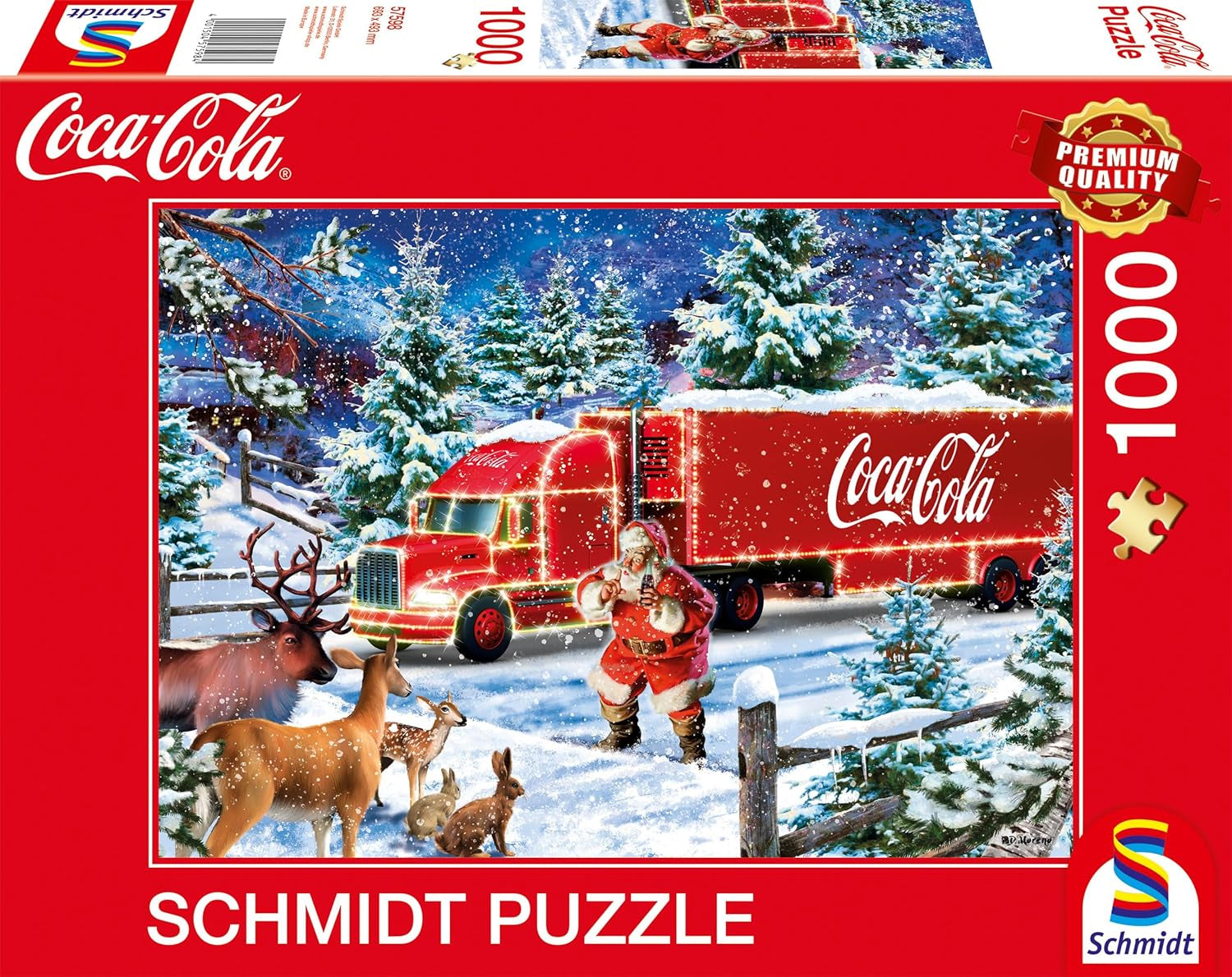 Schmidt Spiele 57598 Coca Cola Christmas Truck Rompecabezas de 1000 Piezas Naty Shop Título predeterminado