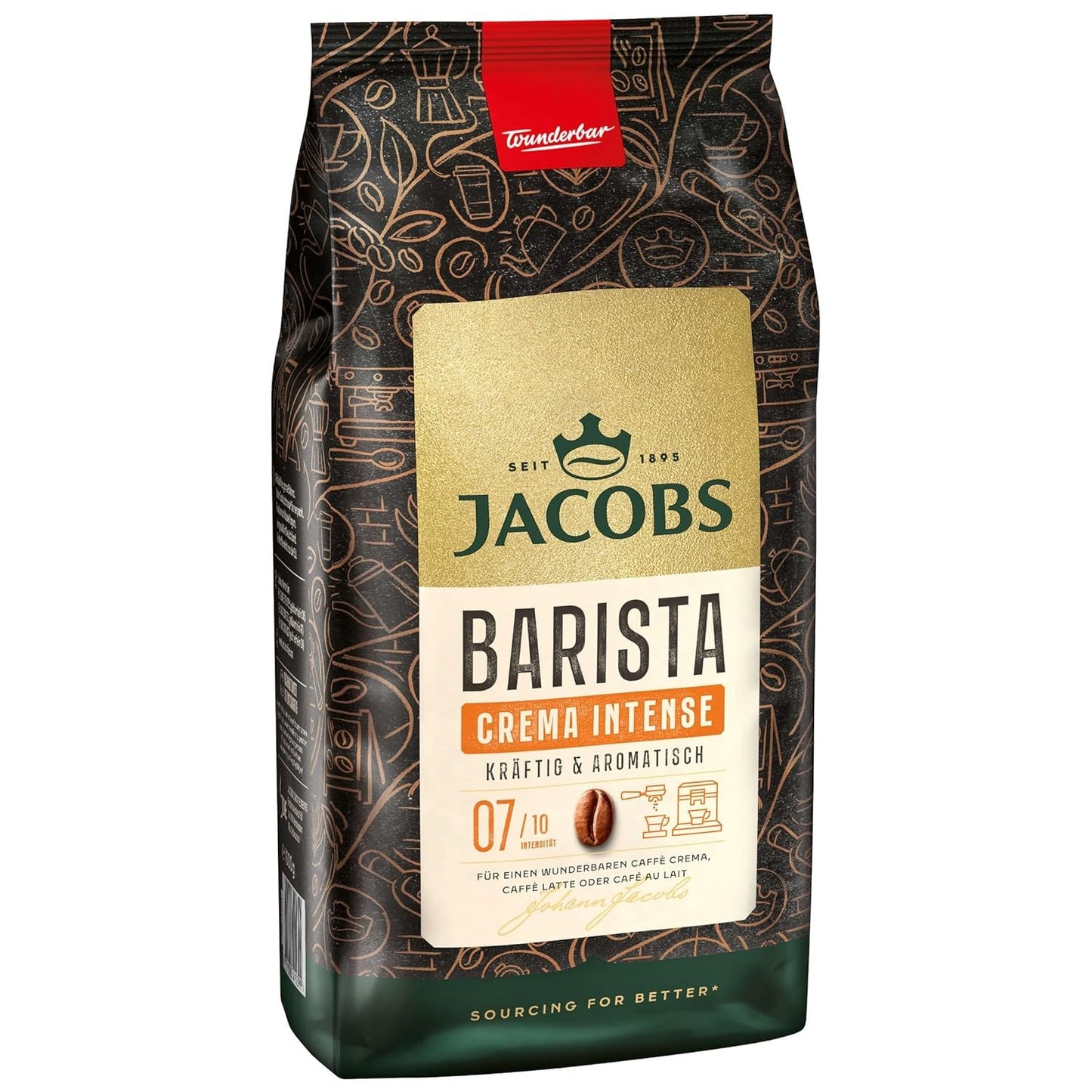 Café entero en grano JACOBS Barista Editions Crema Intensa (4 x 1 kg)