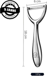 Pelador de Frutas y Verduras de Acero Inoxidable Premium Naty Shop Peeler