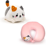 Puckator Swapseazzz Almohada de viaje de felpa 2 en 1 Lola La Gatta Blanco Almohadas de viaje estándar Naty Shop Título predeterminado