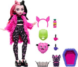 Muñeca MONSTER HIGH y Pijama Accesorios Fiesta Draculaura Conde Murciélagos Muñeco Fabuloso Mascota Creepover Fiesta HPY66 Naty Shop Muñecas