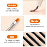Hanyousheng Juego de 20 pinsel para uñas, 15 pinsel para diseño de uñas, 5 herramientas para puntear uñas para diseño de uñas DIY