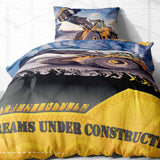 Ropa de cama para niños, excavadora, algodón Ropa de cama infantil Naty Shop