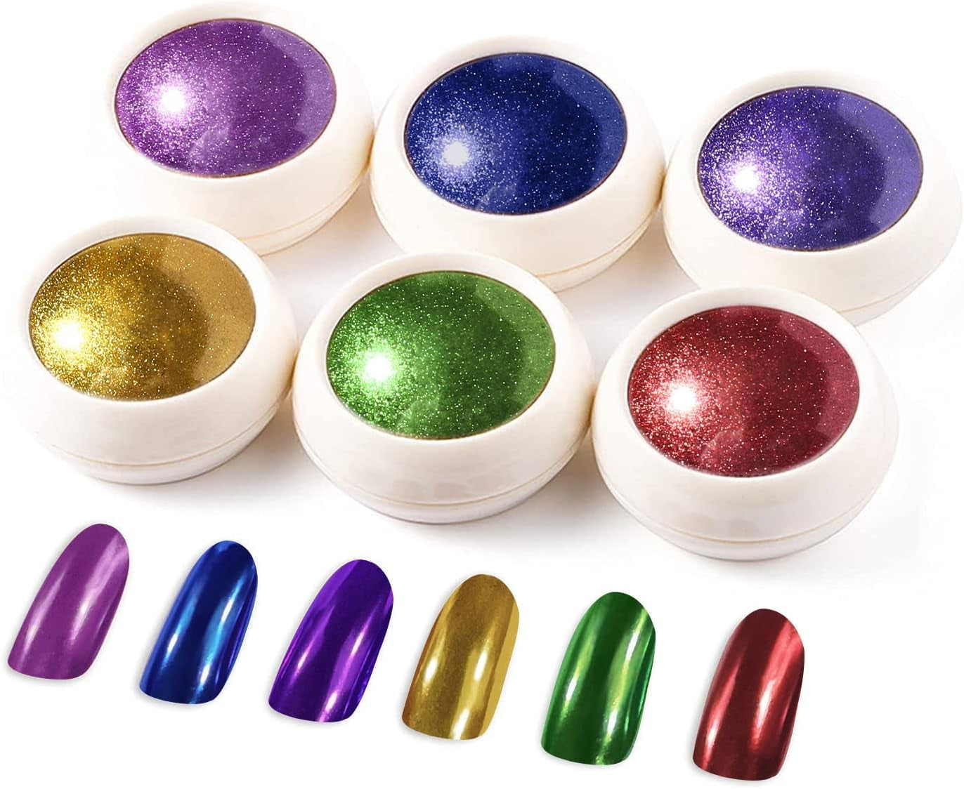 BISHENGYF Polvo de uñas cromado de oro rosaNeue Upgrade Grosse Kapazitä Chrom PulverSuper-Spiegeleffekt Metall Mirror Chrome Powder -Neon Glassy Pearl Effect Glitter Nagelkunst Pulver para salón de bricolaje