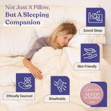 Fluffco Almohada alternativa de plumón Almohada estándar para dormir Almohada tamaño queen Almohada para cama Almohada para dormir de lado Almohada refrescante Almohada de hotel Almohada para el cuello Almohada de viaje (estándar firme) Almohadas estándar Naty Shop