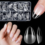 Uñas postizas cortas bailarina 120 Uds pegamento en 12 tamaños uñas artificiales cortas Gel suave cobertura completa puntas de uñas para uñas de Gel cortas S
