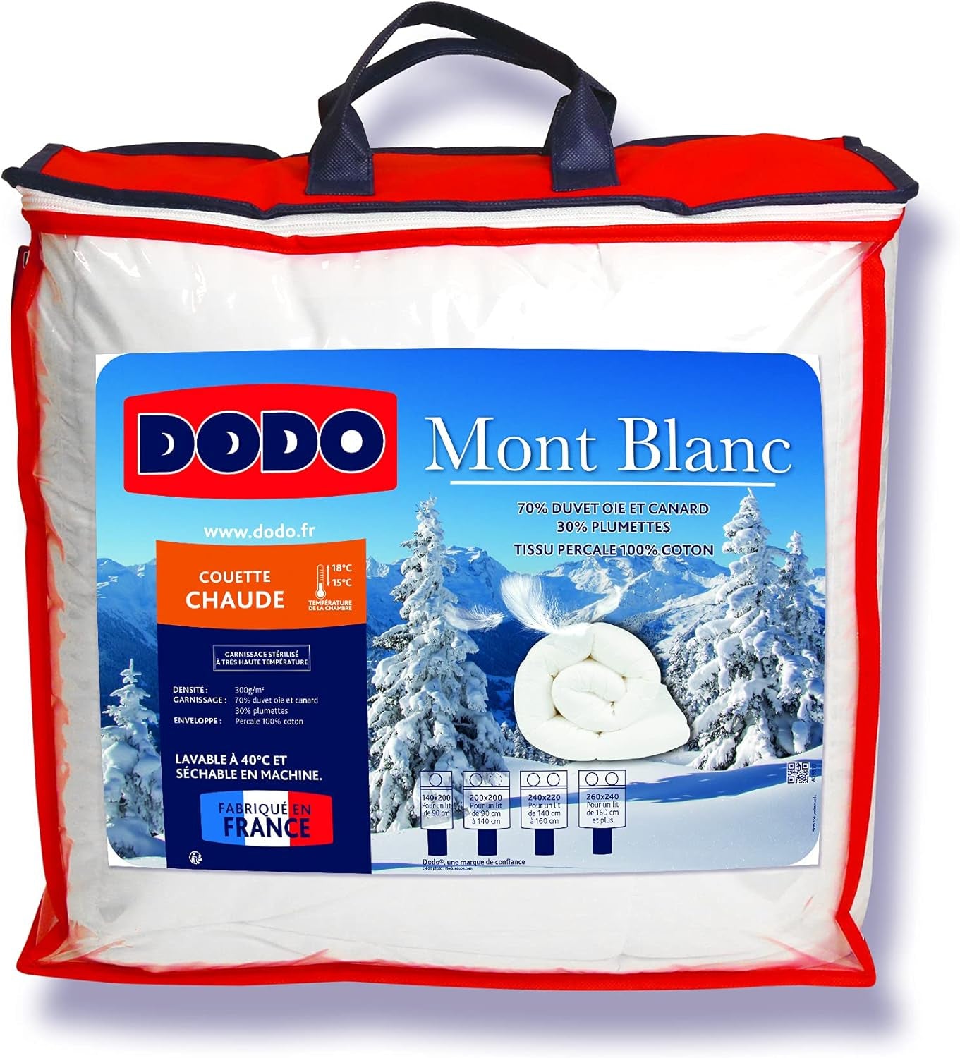 DODO Funda nórdica de algodón, blanco, 140/200 Edredones y edredones Naty Shop