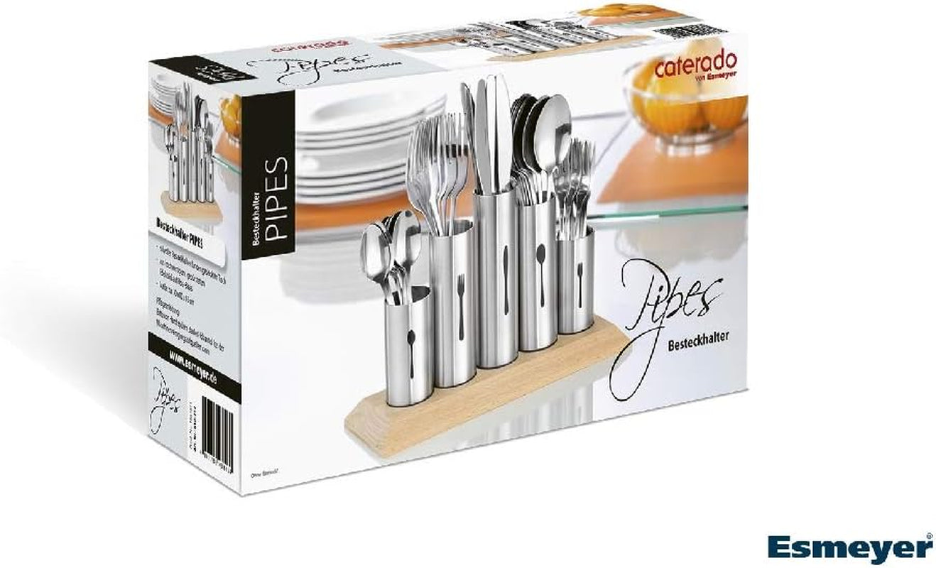 Portacubiertos de acero inoxidable, 1 paquete, Plata Naty Shop Kitchen