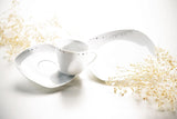 Mäser Vajilla combinada serie Fadilla de 42 piezas Vajilla de porcelana para 6 personas blanco negro gris