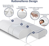 BedStory Almohada de Espuma viscoelástica, Almohada de Soporte para el Cuello Ajustable en Altura, Almohada ergonómica, Almohada para Dormir de Lado para Dormir boca arriba y boca abajo (60 x 36 x 12/10 cm)