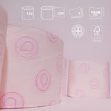 Renova - Papel higiénico Skin Care Plus, Decorado, Perfumado - 12 rollos (Papel higiénico)