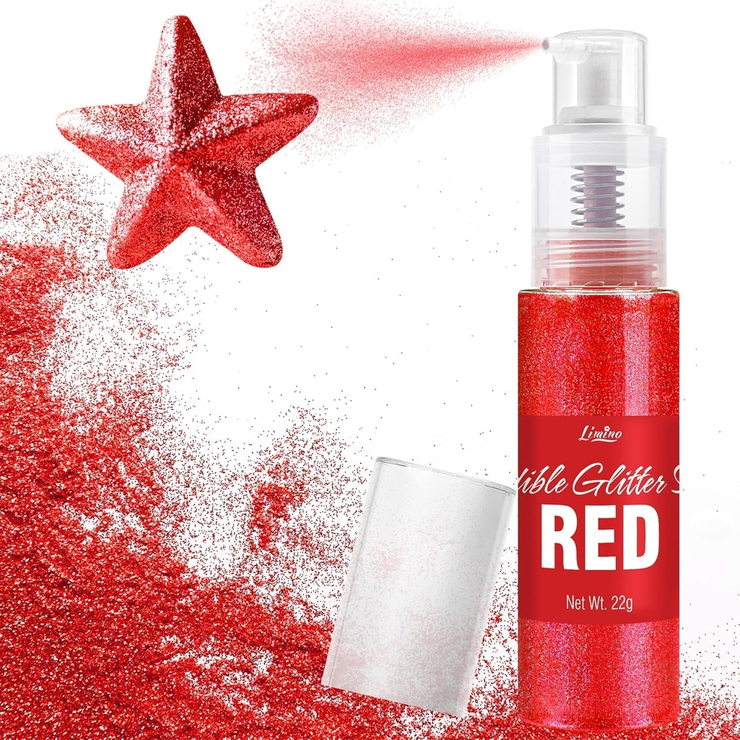 Spray de purpurina comestible – 22 g de purpurina comestible, polvo de purpurina comestible para bebidas, decoración de pasteles, macarrones – polvo de purpurina colorante alimentario, purpurina comestible para cócteles, magdalenas (rosa)