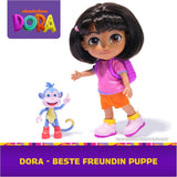 DORA - Muñeca Best Friend - Tamaño 22 cm, con pelo peinable, cartera y botas de mono, conocida por la popular serie de televisión, para niños a partir de 3 años