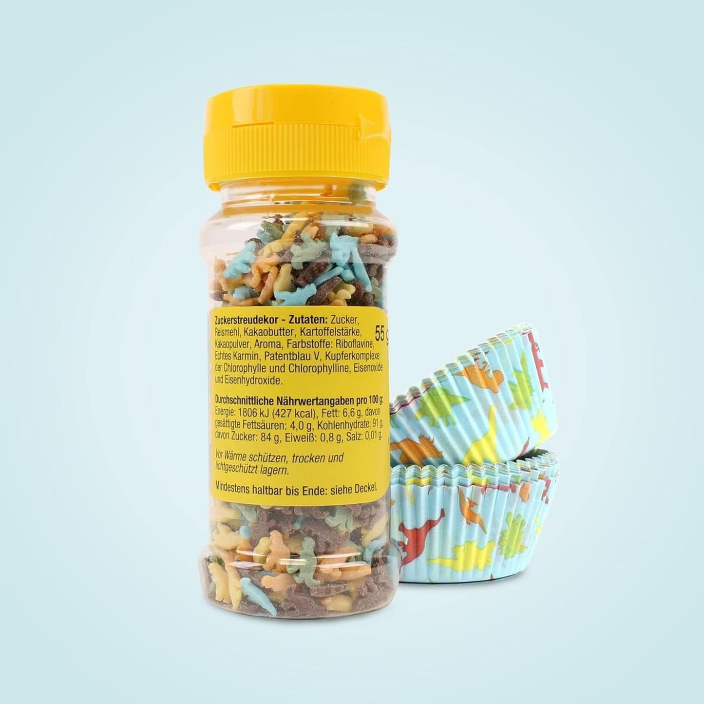 Set Günthart Dino, 55 gramos + 50 estuches de papel para cupcakes Sprinkles Naty Shop