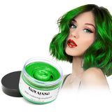 Color de cabello temporal, cera de color de 4.23 onzas para hombres y mujeres, pomada de color natural lavable, tinte para el cabello instantáneo para fiestas, cosplay, Halloween (rojo) Naty Shop Tinte para el cabello verde 120 g (paquete de 1)