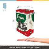 Nostalgic-Art Caja de Café Retro, 1,3 L, Vespa - Clásico Italiano - Idea de Regalo para Fanáticos de las Scooters, Producto con Licencia Original (OLP), Decoración de Taller de Diseño Vintage, Decoración de Taller de Diseño Vintage Cajas para Conservar Alimentos Naty Shop