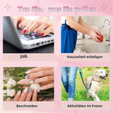 24 piezas de uñas postizas de Color sólido rosa, uñas postizas neutras autoadhesivas, gel suave cuadrado medio para mujeres, uñas postizas con brillo de cobertura completa DIY