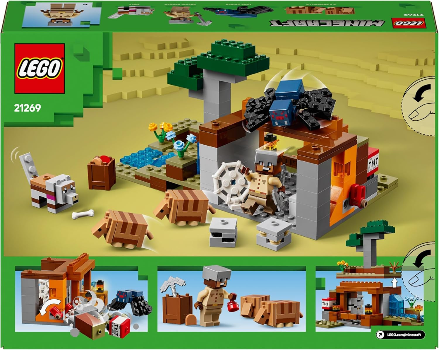 LEGO Minecraft Dungeon Mine Expedition Videojuego Juego de minifiguras Juguete de construcción de personajes Regalo para niños y niñas 8 años 21269 Juegos de construcción Besuche den LEGO-Store