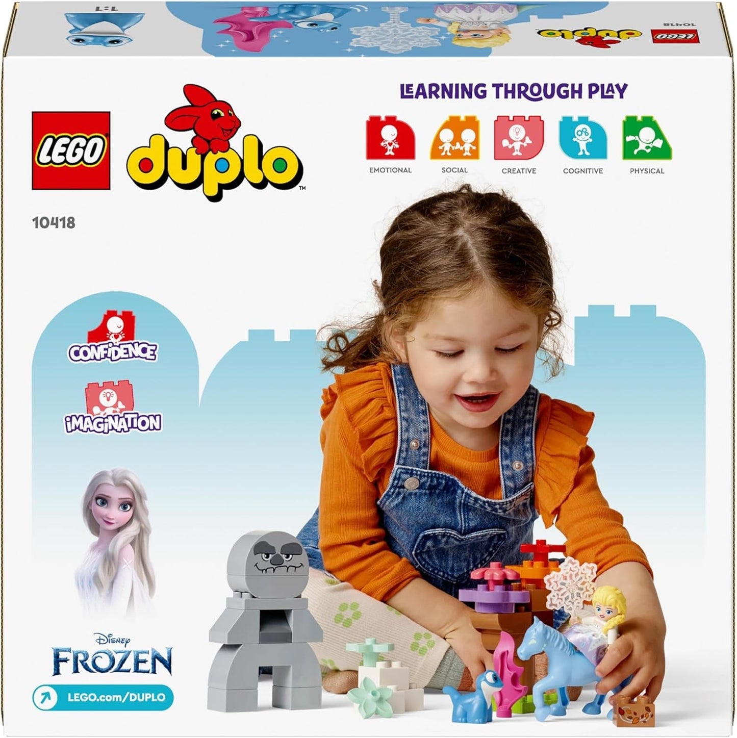 LEGO DUPLO | Disney ELSA y Bruni en el Bosque Encantado, Reina de Hielo 4 Figuras Juguete para Niños de 2 Años, Regalo Preescolar para Niñas y Niños Mayores de 2 Años, Basado en Frozen 2 Juegos de Construcción 10418 Beuche den LEGO-Store