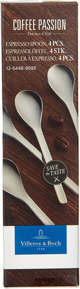 Villeroy And Boch - Juego de cucharas para espresso Coffee Passion, 4 piezas, 10 cm, acero inoxidable 18/10 Cocina Naty Shop