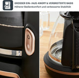 Tefal Cafetera espresso con filtro Includeo, Cafetera espresso extremadamente fácil de usar, Apta para diestros y zurdos, Apertura automática de la tapa, 1,25 L, 10 a 15 tazas, CM533811