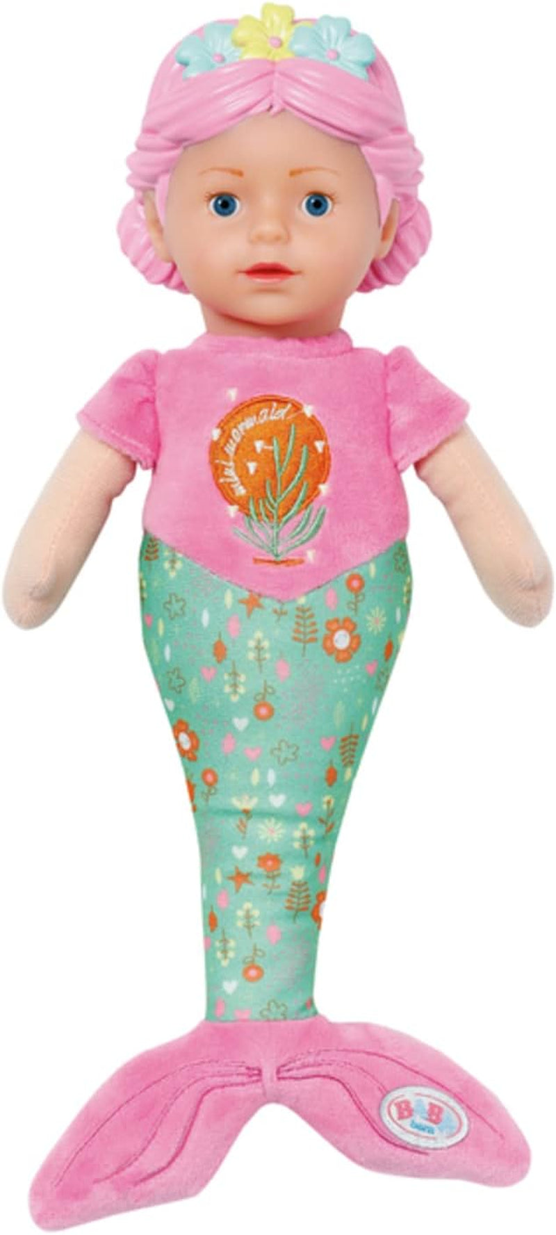 BABY born Sirena para bebé, muñeca blandita lavable, muñeca sirena con cabeza de vinilo suave, 33 cm de altura, 832288 Zapf Creation