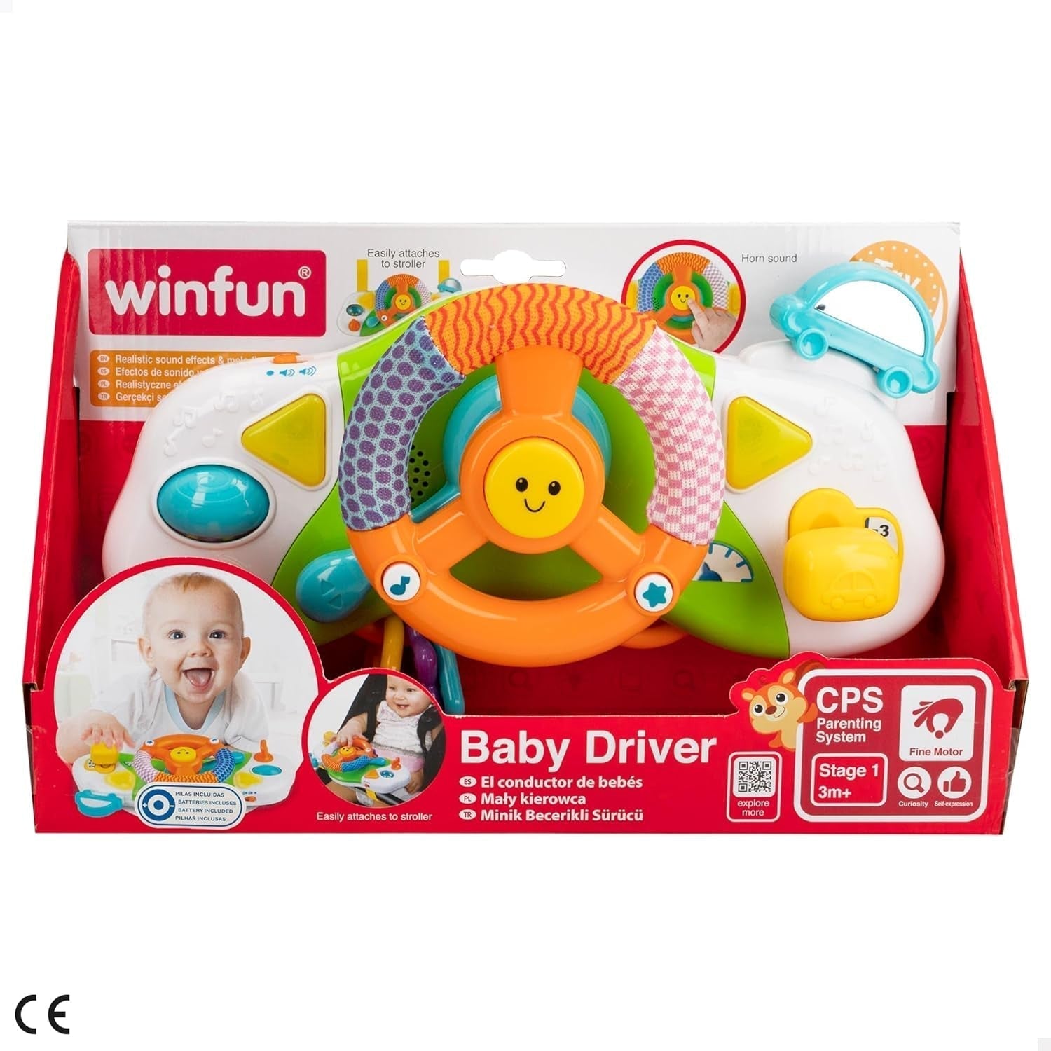 winfun 40300 Juguete, Simulador de Coche, M Toys Bebe Naty Shop
