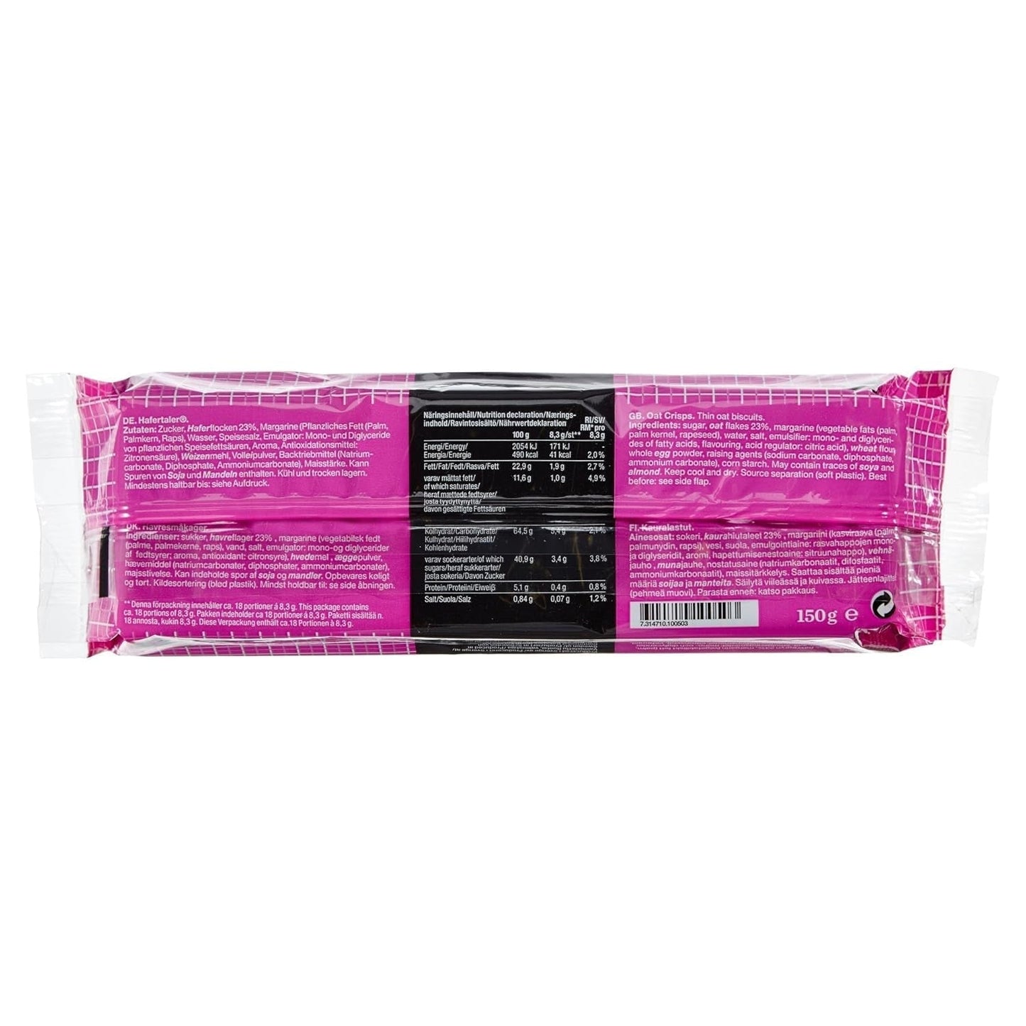 Galletas de avena suecas Gille, 150 g (paquete de 1)