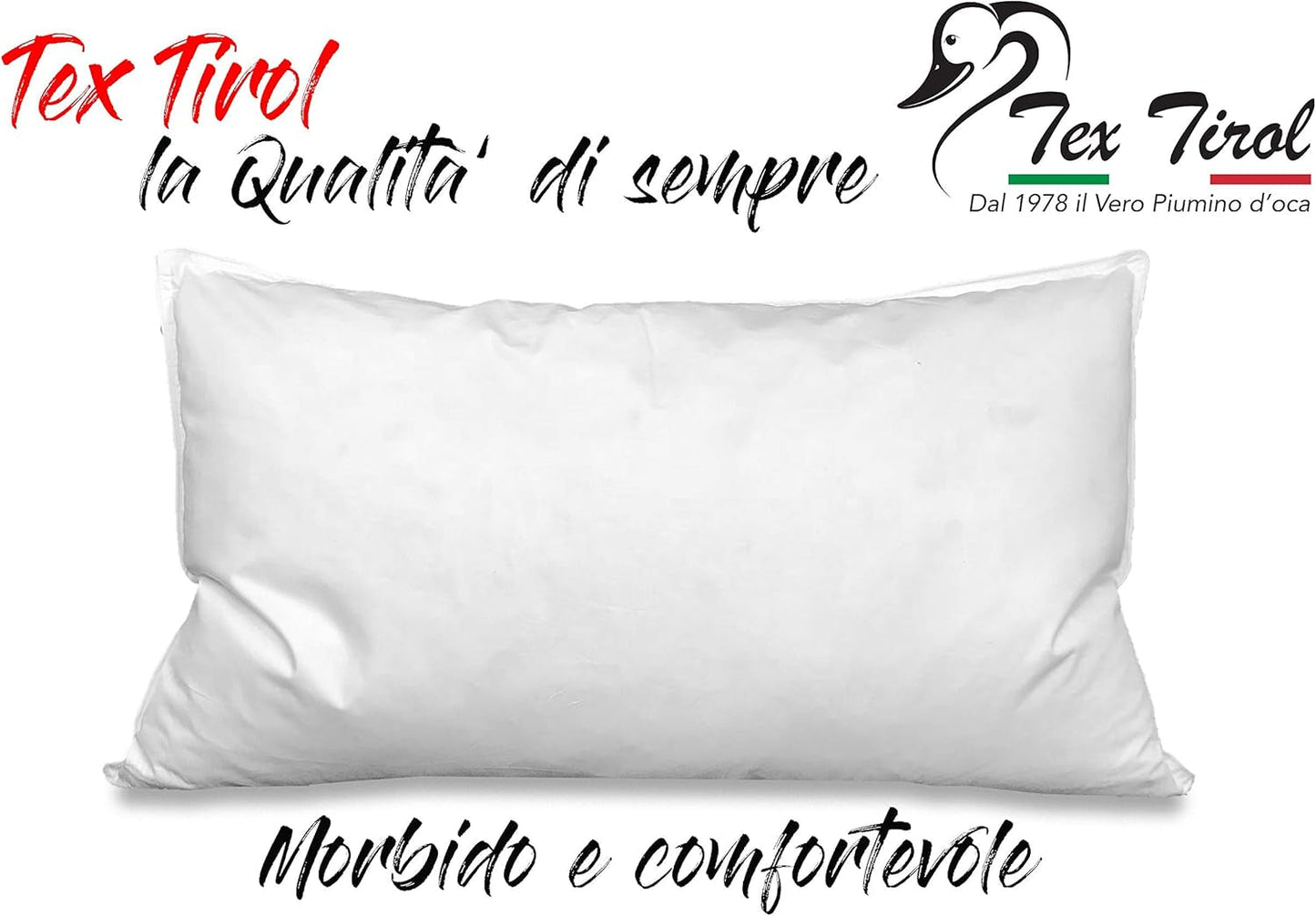 Almohada Dolomiti Tex Tirol, plumón, plumón de ganso Naty Shop almohadas estándar