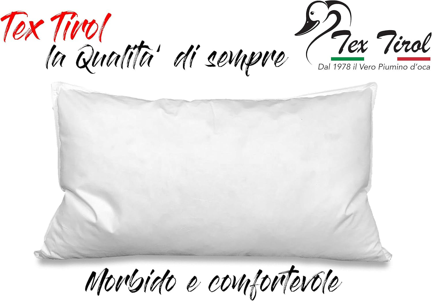 Almohada Dolomiti Tex Tirol, plumón, plumón de ganso Naty Shop almohadas estándar