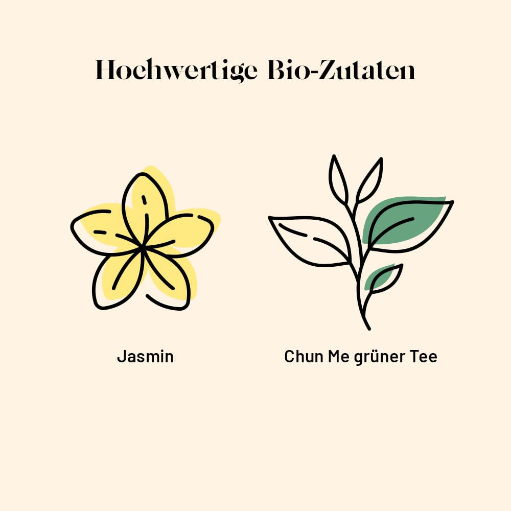 Té Kusmi - Paquete de 2 - Té verde jazmín - Mezcla de té verde jazmín orgánico - Té verde 100% orgánico - Se puede consumir frío o caliente - 2X20 bolsitas de té