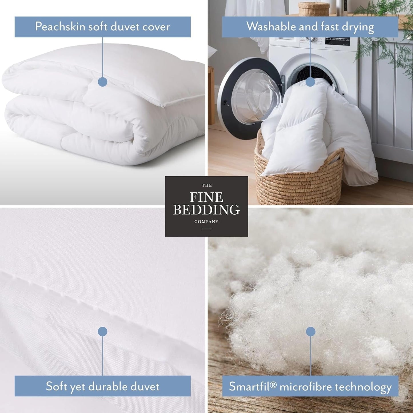 Edredón Twin Spundown 4,5 Tog Ligero Hipoalergénico Cálido Lavable Edredón de Verano Cama Doble Funda de Calidad de Hotel de Lujo con Nuestros Materiales Reciclados Naty Shop Quilts & Quilts