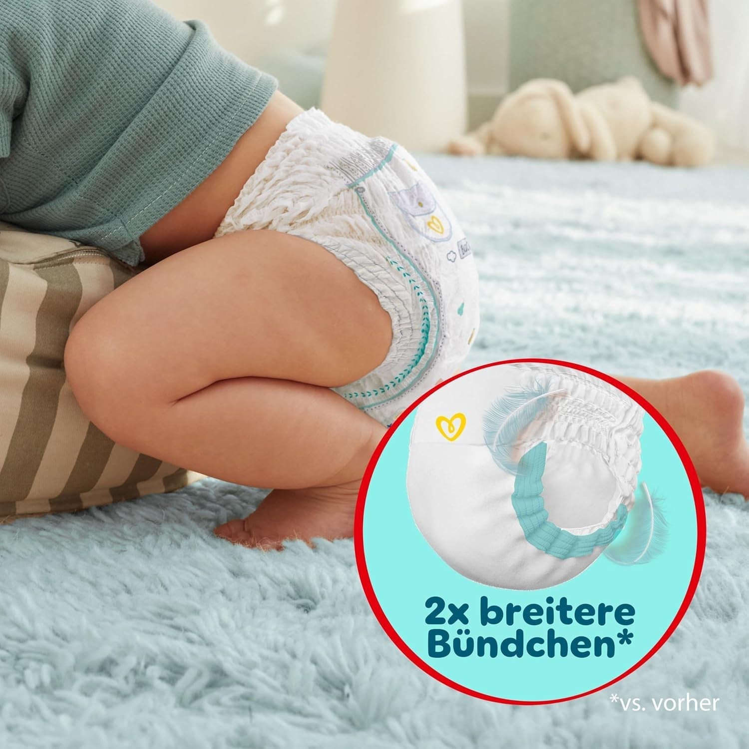 Pampers Premium Protection Pants Tamaño 6, 78 Windelns, 13kg-19kg, Mit 360° Fitform, 2x breiteren Bundchen als vorher für Comfort & Schutz + 10 Stück Pampers Aqua Baby-Weuchttücher enthalten