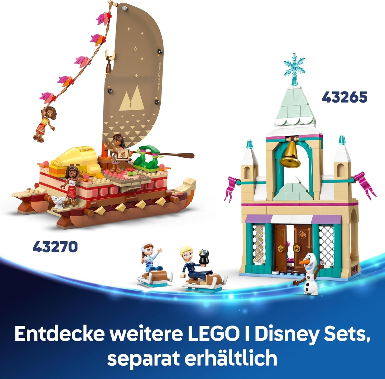 LEGO Ç€ Castillo de Disney Princess Cenicienta y carruaje tirado por caballos, set para niñas a partir de 6 años, fantástico juguete con minimuñecas de la princesa Cenicienta y el príncipe azul, idea de regalo para fans de Disney 43275 Juegos de construcción Beuche den LEGO-Store