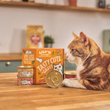 Lily's Kitchen Comida húmeda natural para gatos adultos, enlatada, sabrosos trozos en salsa de pollo, receta sin cereales (24 bandejas x 85 g)