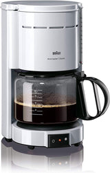 Cafetera espresso Braun KF 47 BK - Cafetera espresso con filtro y jarra de cristal para café filtrado clásico, café aromático gracias al sistema OptiBrew, sistema antigoteo, apagado automático, negra